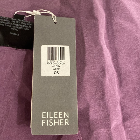 Eileen Fisher silk crepe de chine scarf (NWT) - Picture 3 of 6